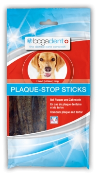 PLAQUE-STOP STICKS | Combines the abrasive effect of chewing with the effect of bogadent® PLAQUE-STOP