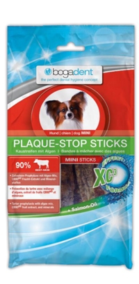 PLAQUE-STOP STICKS MINI | Combines the abrasive effect of mastication with the effect of bogadent® PLAQUE-STOP