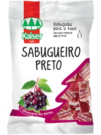 Kaiser® Schwarzer Holunder | Hustenbonbons gefüllt mit Fruchtmark