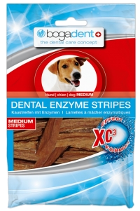 DENTAL ENZYME STRIPES MEDIUM | Snacks for cleasning the teeth of medium size dogs and fight against bad breath, preventing the formation of plaque and tartar