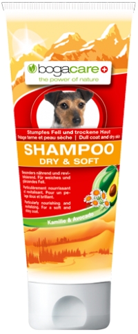 SHAMPOO DRY &amp; SOFT | Nährendes, revitalisierendes Shampoo für kurzes, mattes Fell und trockene Haut